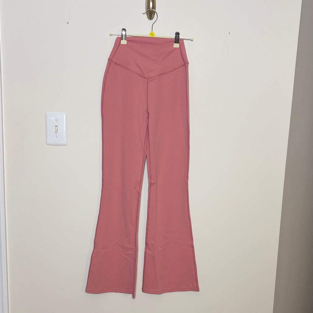 Halara High-Waisted Flare Leg Yoga Pants - Dusty Rose